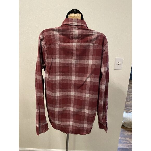 Hollister Stretch Womens M Plaid  Flannel Button Down Long Sleeve Collar - Picture 7 of 10